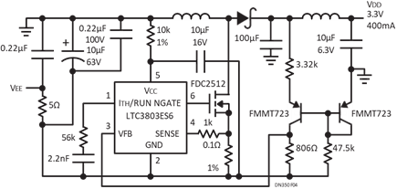 Figure 4. –48V to 3.3V Boost Converter.