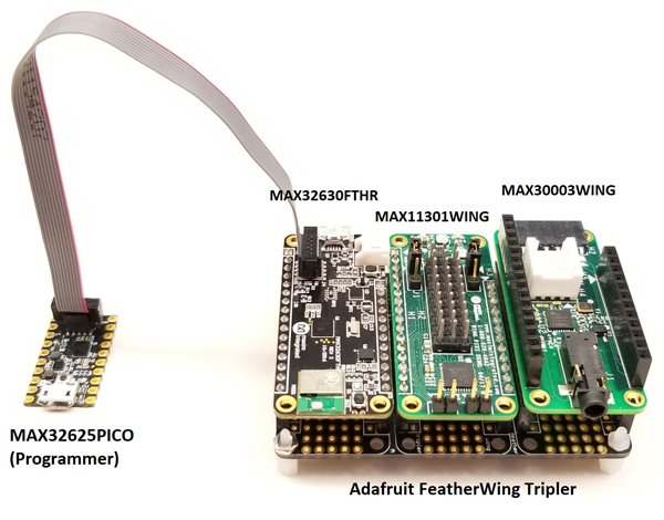 Overview of connections with two FeatherWings