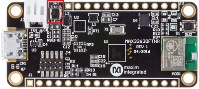Reset button on MAX32630FTHR