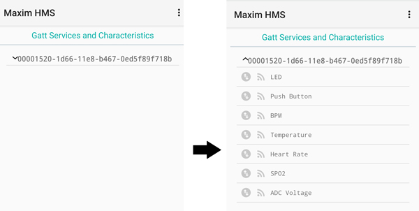 List of sensors.