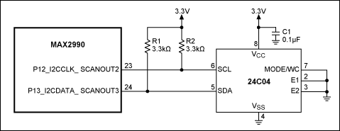 図 1. この例で使用するMAX2990のハードウェア構成