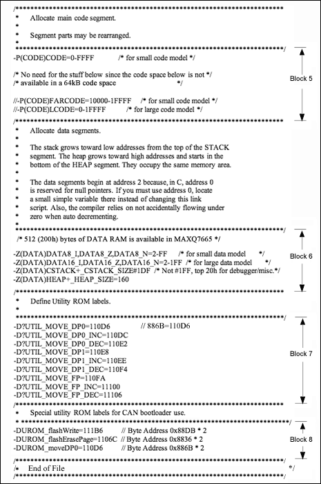 Figure 2. Another typical linker file.