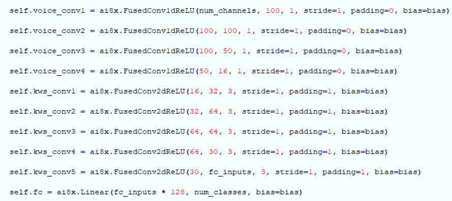 Figure 10. Keyword spotting model in PyTorch.