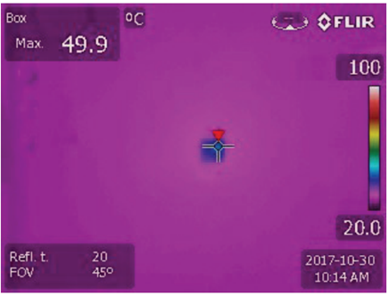 At room temperature (23°C), the LTM8074 has low temperature rise under full load (12 V input to 5 V output at 1 A)