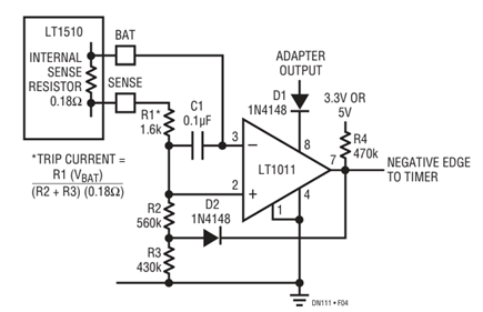 Figure 4. Current Comparator for Initiating Float Timeout.