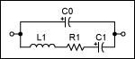 Figure 1. Equivalent circuit of a crystal resonator.