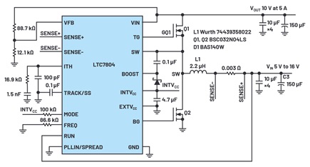 The boost converter is able to operate in PassThru mode