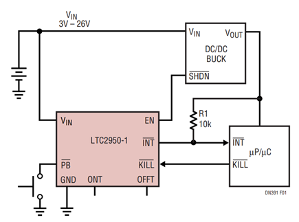 Figure 1. Typical Application with One External Component.