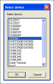 Figure 1. MTK2 options on startup.