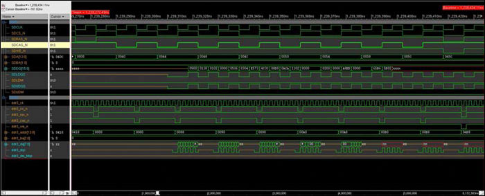 Figure 3. The read simulation results of DDR1 (top) and DDR3 (bottom).