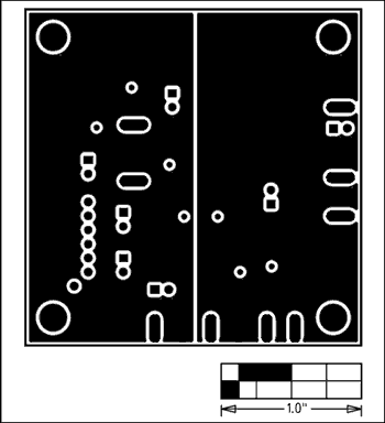 Figure 3. The MAX1169 EV kit implements separate analog and digital grounds.