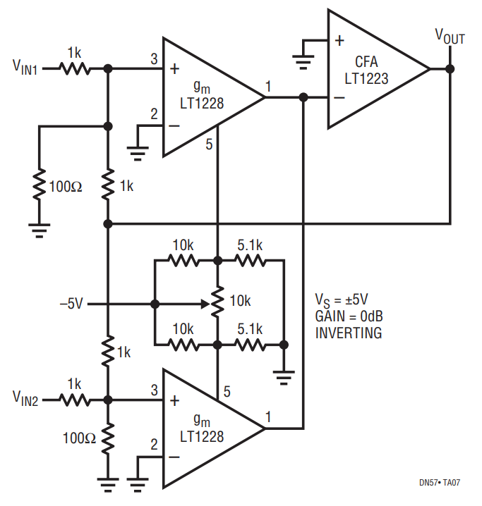 Figure 6.  Video Fader (LT1228, LT1223).