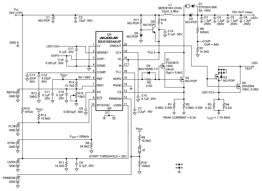 Figure 2. Schematic of the LED driver