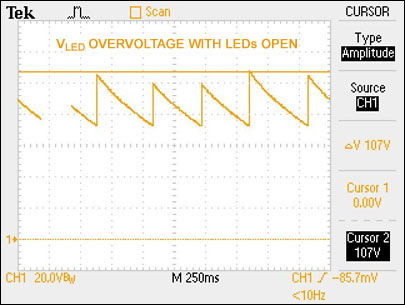 Figure 14. OVP with open LED string