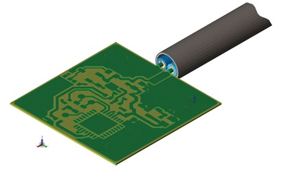 Electromagnetic simulation model for the PCB physical geometry