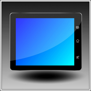 Figure 5. A typical tablet design shows the use of a black border panel around the LCD display. The presence of an ambient light sensor is hidden from the view of the user.