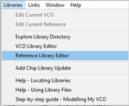 Figure 16. The Reference Library Editor.