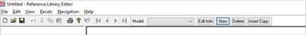 Figure. 17 Reference Library Editor New Model.