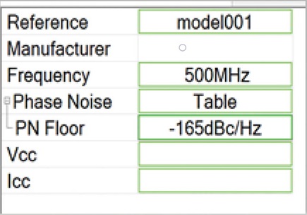 Figure 19. Reference frequency and phase noise floor.