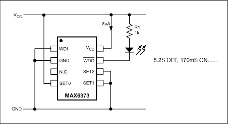 Figure 1. Blinking LED indicator saves power.