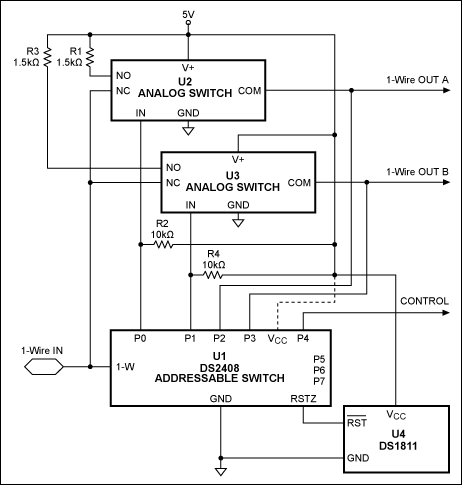 Figure 12. Full DS2409 emulation circuit.