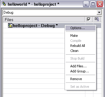 図4. プロジェクトを右クリック