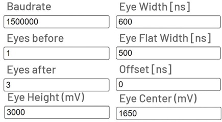 Figure 17. Eye mask input fields.