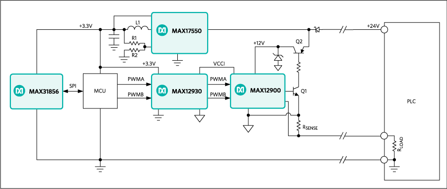 Figure 4. A 3-wire sensor transmitter with DC-DC converter.