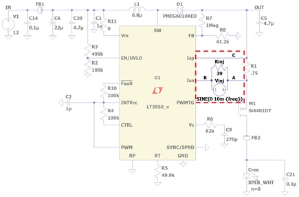 LT3950 DC2788A demonstration circuit LED driver LTspice model