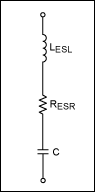 Figure 4. A model for capacitors used in buck converters.