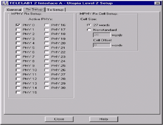 図4　Adtech AX/4000のUTOPIA IIセットアップ受信モードのソフトウェアインタフェース