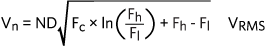 Simplified noise spectral density