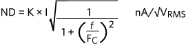 Simplified noise spectral density