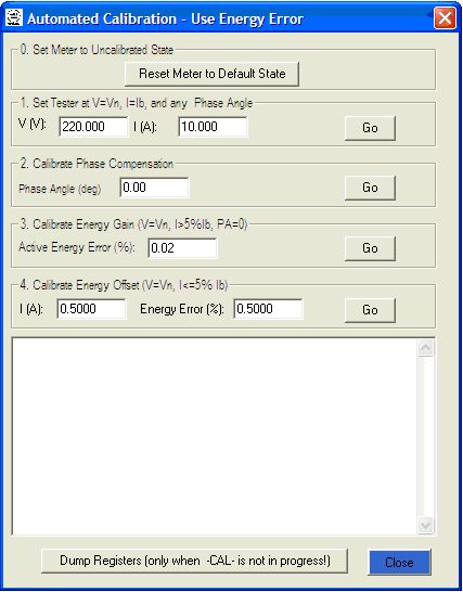 Figure 4. The dialog for automatic calibration makes it an easy three-step process to get calibration values loaded into the meter.