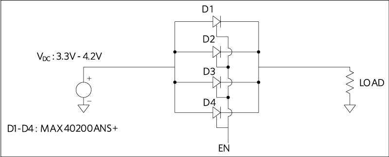 Figure 1. Typical application circuit to increase current sharing to carry high currents.