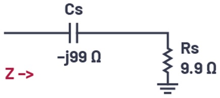 The series representation of the circuit in Figure 1