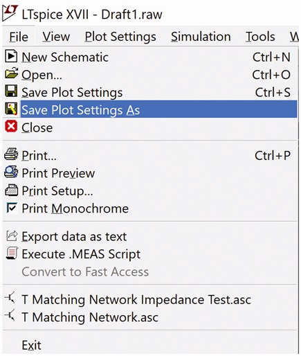 Saving the plot settings saves the y-axis configuration and plotted waveforms