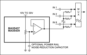 Figure 3. An integrated virtual ground rail splitter.