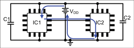 図3. IC1がDC電流を供給する場合