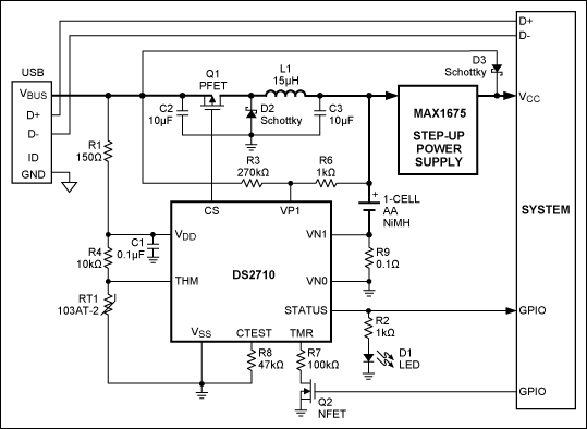 図12. 1セルNiMH用USB給電スイッチモードチャージャ.