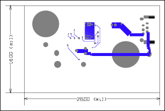 図5. シングルポートPCB底面の銅