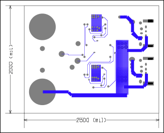 図8. デュアルポートPCB底面の銅