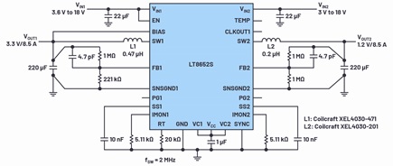 Compact, high switching frequency