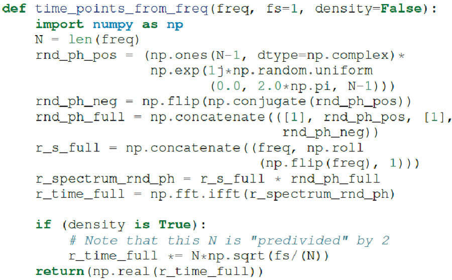 図25 任意ノイズ・プロファイルを作成するPythonコード。