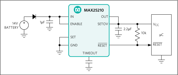 MAX25210：標準アプリケーション回路