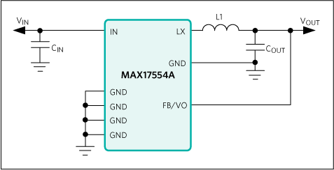 MAX17554, MAX17555: Simplified Application Diagram