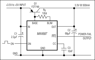 MAX687、MAX688、MAX689：標準動作回路