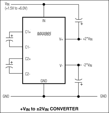 MAX865：標準動作回路