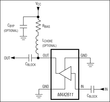 MAX2611：標準動作回路