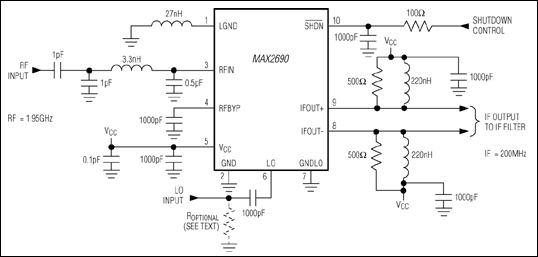 MAX2690：標準動作回路